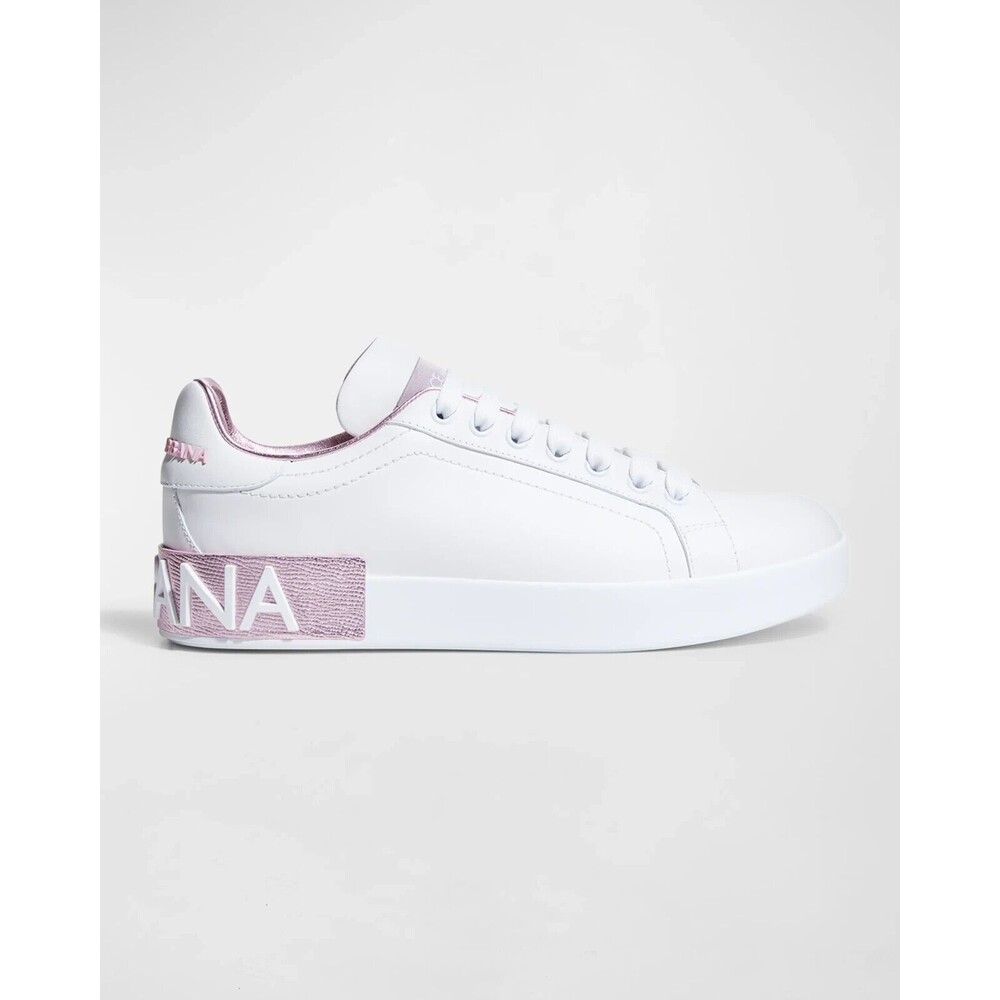 Dolce & Gabbana Portofino Nappa Leather Sneakers Womens EU 39 $695